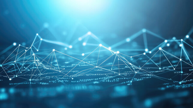 Abstract Digital Background, Binary Code and AI Algorithms in Motion, Ideal for Tech - Themed Visuals and Representing the Digital Realm