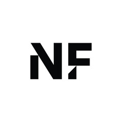 NF monogram logo design letter text name symbol monochrome logotype alphabet character simple logo