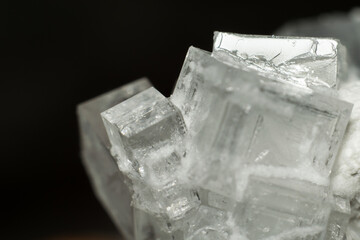 close-up shot of salt crystals