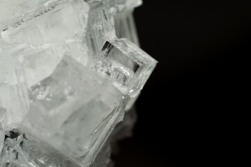 close-up shot of salt crystals