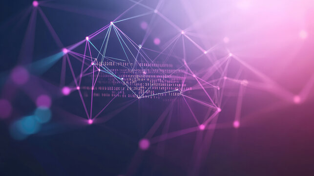 Abstract Digital Background, Binary Code and AI Algorithms in Motion, Ideal for Tech - Themed Visuals and Representing the Digital Realm