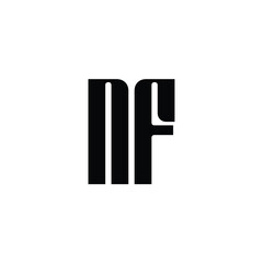 NF monogram logo design letter text name symbol monochrome logotype alphabet character simple logo