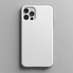 Blank phone case mockup, mobile phone back cover mockup isolated on transparent background, 3D rendering