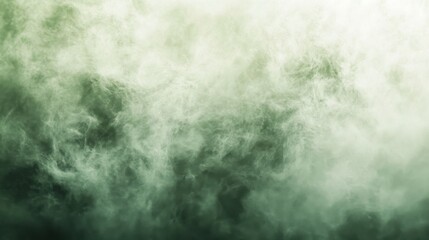 Abstract Green Smoke Cloud Background with Light and Dark Tones.