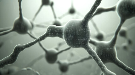 Abstract Digital Background, Binary Code and AI Algorithms in Motion, Ideal for Tech - Themed Visuals and Representing the Digital Realm