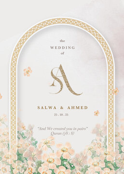 Islamic Wedding Invitation Template