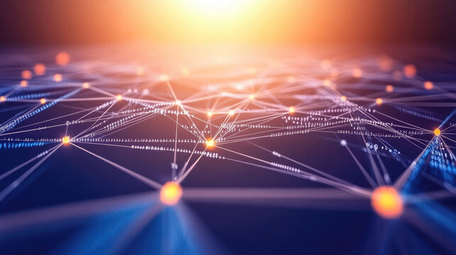 Abstract Digital Background, Binary Code and AI Algorithms in Motion, Ideal for Tech - Themed Visuals and Representing the Digital Realm