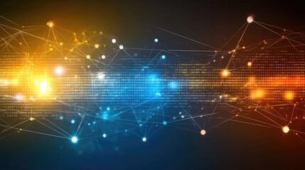 Abstract Digital Background, Binary Code and AI Algorithms in Motion, Ideal for Tech - Themed Visuals and Representing the Digital Realm