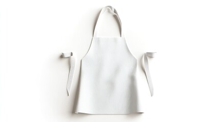 White apron on white background, cooking, kitchen, food preparation, clean, simple, website mock-up