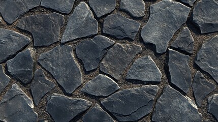 Fototapeta premium Dark Grey Irregular Stone Pavement Texture.