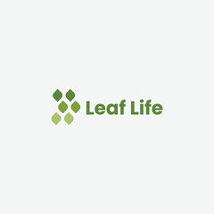 Vector leaf nature logo template. Nature care, leaf life