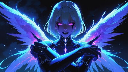 metaphor for a witch woman and demon-style anime character