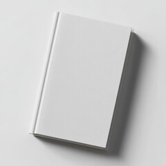 Blank white Hardcover Book cover mockup, front and back side view, isolated on transparent background, 3D rendering