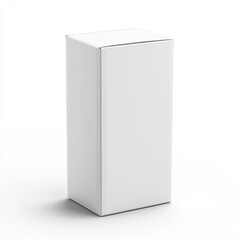 Naklejka premium Realistic white blank product packaging box mockup, isolated on transparent background, 3D rendering