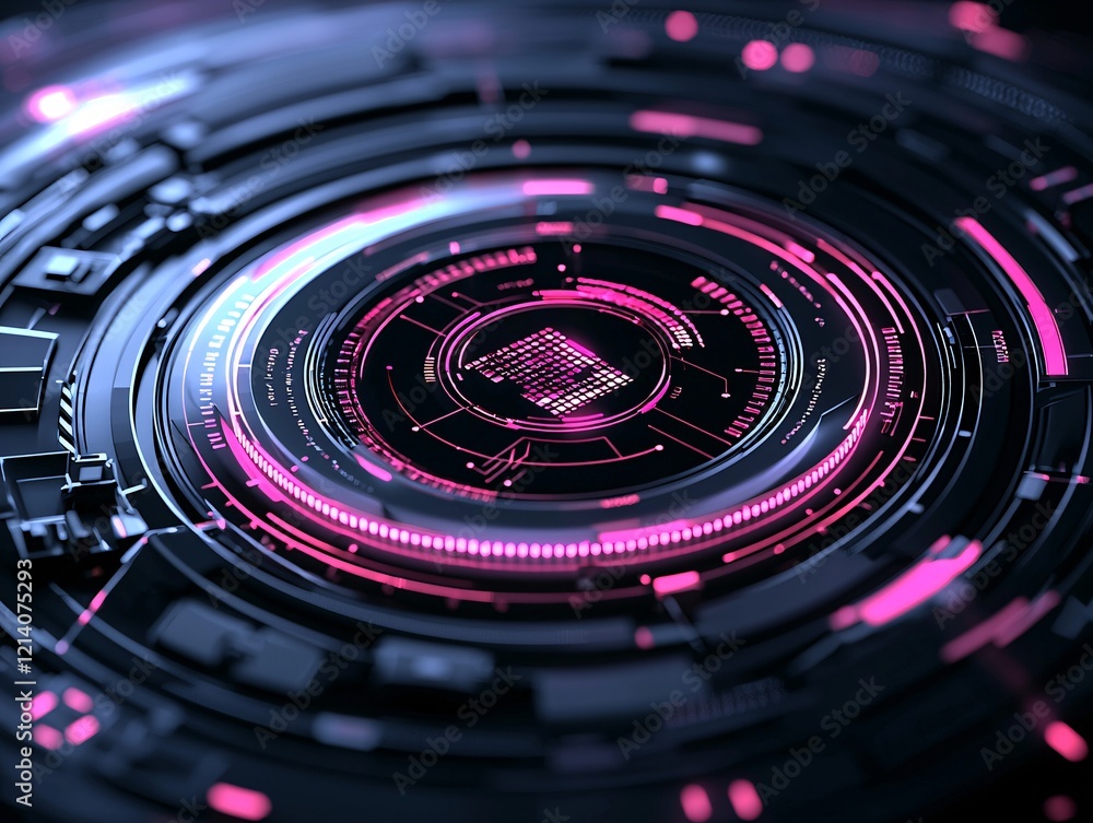 Poster holographic data visualization, futuristic color palette, vibrant animations of networks and nodes, 