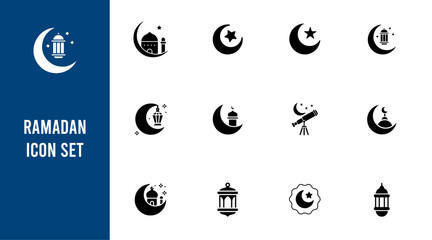 set ramadan kareem Icon Vector