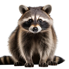 Obraz premium A photo of Realistic Cute Raccoon Animal Isolated on white background