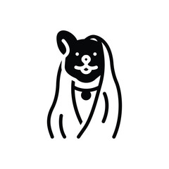 Black solid icon for grooming