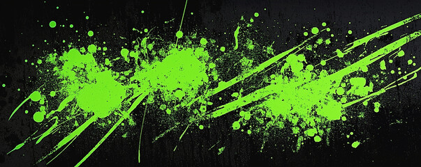 Black and Green Halftone Background: Grungy Dots with Cyberpunk Elements for Futuristic Design