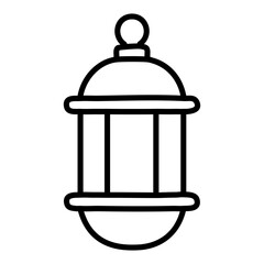A simple line drawing of a Ramadan lantern