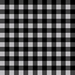 Seamless gingham pattern background in black and white.