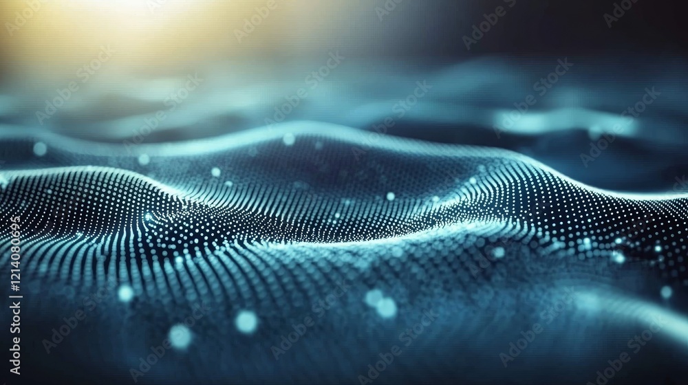 Poster cybersecurity technology and digital data protection are abstract concepts illustrated using polygon