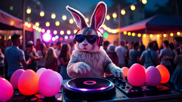 DJ Bunny at the Easter Party