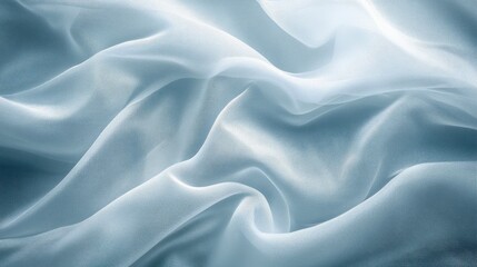 Obraz premium Elegant Draped Light Blue Silk Fabric Texture.