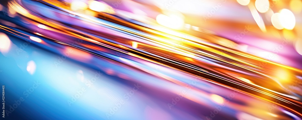 Poster abstract light streaks with vibrant colors creating a dynamic and flowing background