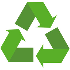 Green Recycling Symbol Illustration. Vector Icon