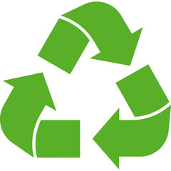 Green Recycling Symbol Illustration. Vector Icon