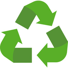 Green Recycling Symbol Illustration. Vector Icon