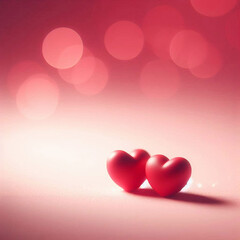 Romantic Minimalist Valentine's Day Hearts