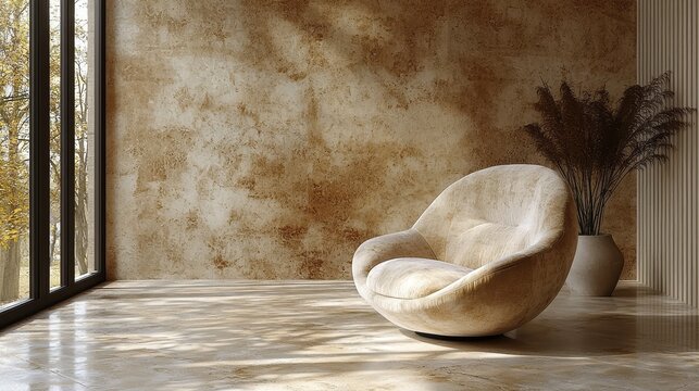 With a serene floor and wall background in soft, muted hues and minimalist decor, the promotion ad exudes a calm and soothing atmosphere