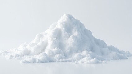 Soft white snowdrift blankets the ground, creating a serene winter landscape at dawn