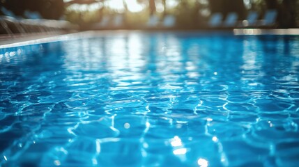 Sparkling Pool Water Summer Relaxation Blue Serenity Vacation Resort