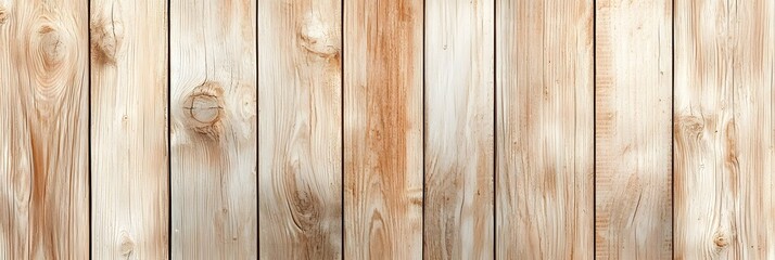 Fototapeta premium Closeup view of a wooden wall or floor made of natural wooden planks with distinct texture and visible wood grain The surface has a vintage
