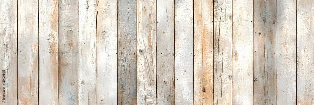 Poster rustic wooden wall made of weathered distressed wood planks in horizontal panoramic format natural w