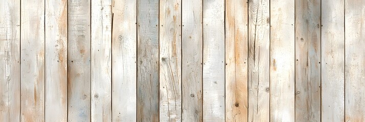 Obraz premium Rustic wooden wall made of weathered distressed wood planks in horizontal panoramic format Natural wood texture and grain pattern with light and shadow effect Blank copy space for text or design