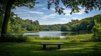 An outdoor view of a serene landscape, representing the calm and spiritual peace of Sabbath rest