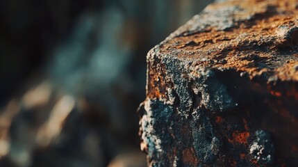 Fototapeta premium Close-up of Rusted Metal Texture, Abstract Industrial Background.