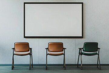 High Definition Image of Empty Whiteboard in Conference Room