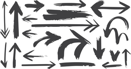 grunge arrow vector brush arrow vintage arrow grunge arrow brush.grunge arrow paint vector set illustration