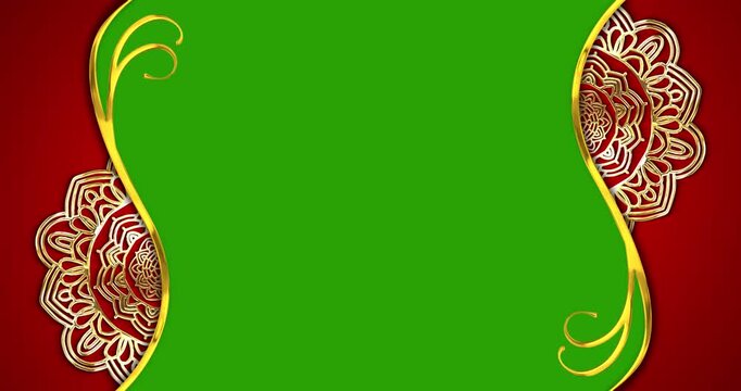 Elegant Golden Mandala Animation with green screen element on the alpha channel. Great for Holiday Greetings, Traditional Art, Yoga, Meditation, and Ornamental Motion Graphics. Seamless looping