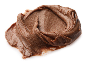 Sample of tasty nut butter isolated on white