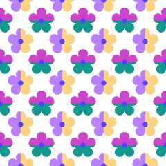 seamless pattern with flowers