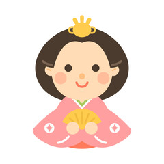 お雛様のイラスト　ひな人形　ひな祭り