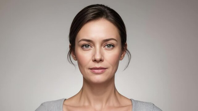 Aging process. Morphing face and body. Invecchiamento e ringiovanimento. Time lapse of portrait changing evolution. Old and young and reverse .