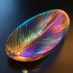vibrant peacock feather highlighting