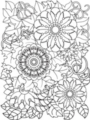 Flowers Coloring Pages For Adults